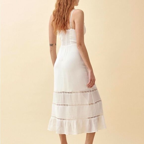 NWOT Reformation Harvest Elegant midi maxi dress Ivory Plus Sz 20 Host Pick ❤️ - Picture 4 of 11